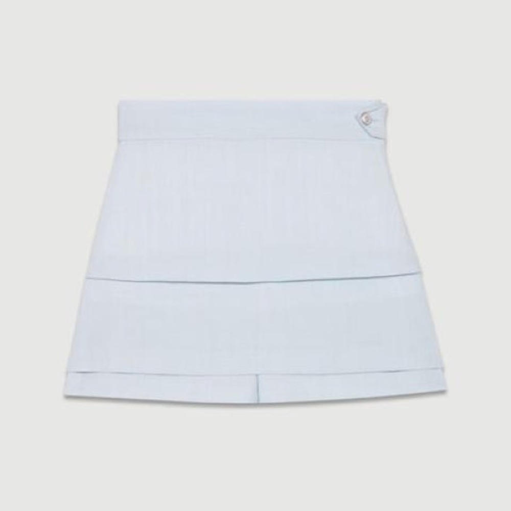 New-like Maje isalia trompe l'œil tiered shorts 36